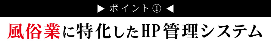 風俗業に特化したHP管理システム